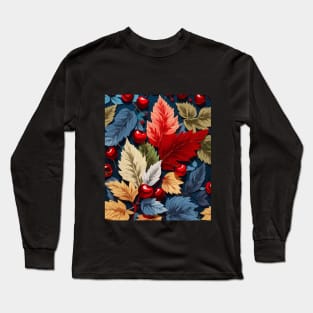 cherry floral pattern design Long Sleeve T-Shirt